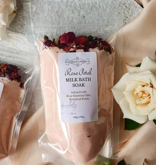 Rose Petal Milk Bath Soaks