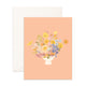 Spring Bouquet Peach Greeting Card